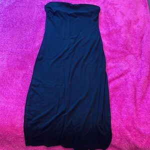 Black strapless sundress